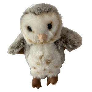 Wildlife Artists Inc Snowy Spotted Barn Owl 7" Plush Stuffed Animal Bird Toy